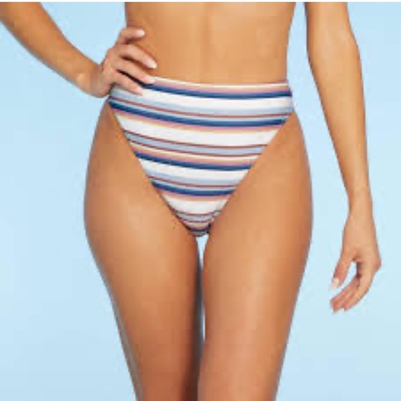 NEW Shade & Shore High Waist High Leg Cheeky Bikini Bottom size XS (0-2) - Picture 4 of 5